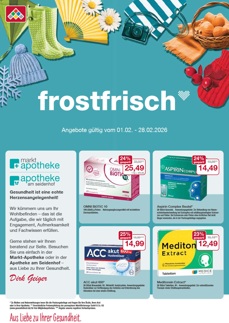 Flyer mit Angeboten für den Monat Februar