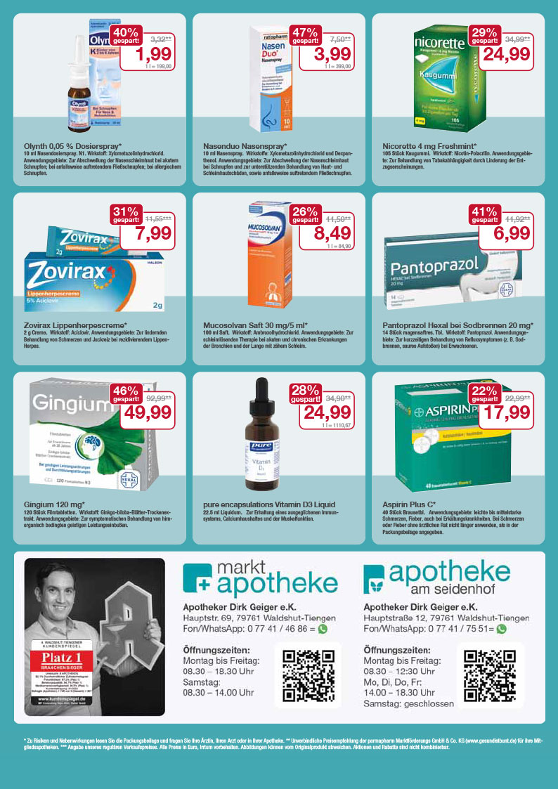 Flyer mit Angeboten für den Monat Februar