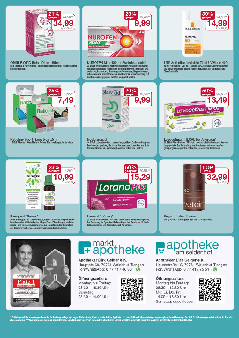 Flyer mit Juli-Angeboten