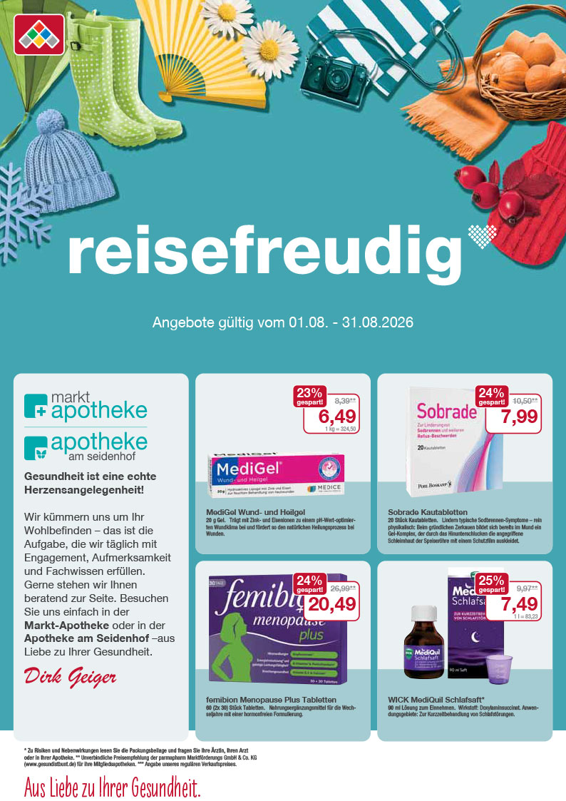 Flyer mit August-Angeboten