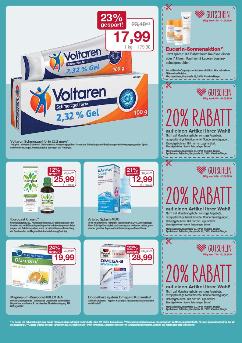 Flyer mit August-Angeboten