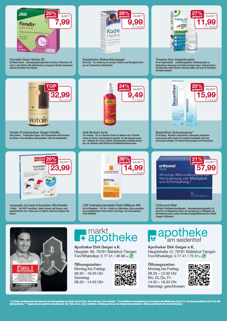 Flyer mit August-Angeboten