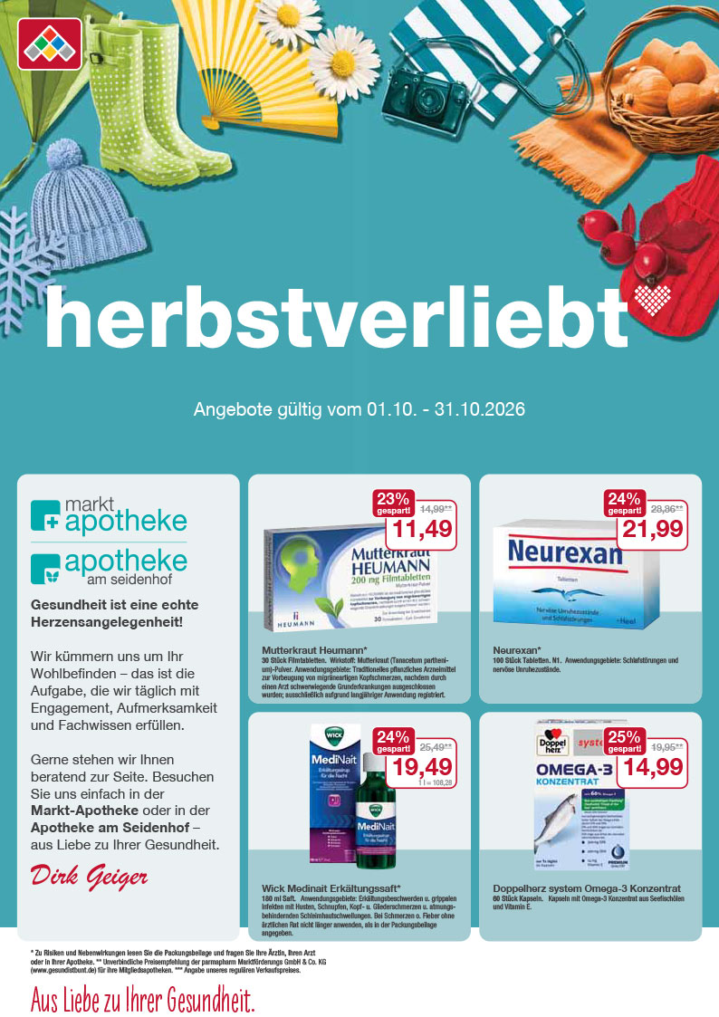 Flyer mit Oktober-Angeboten Flyer mit Oktober-Angeboten